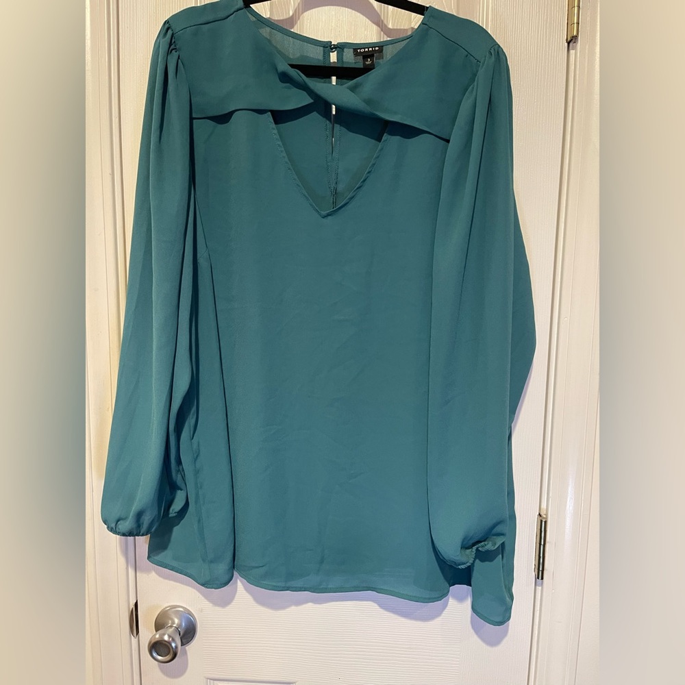 Torrid Teal Women's Blouse